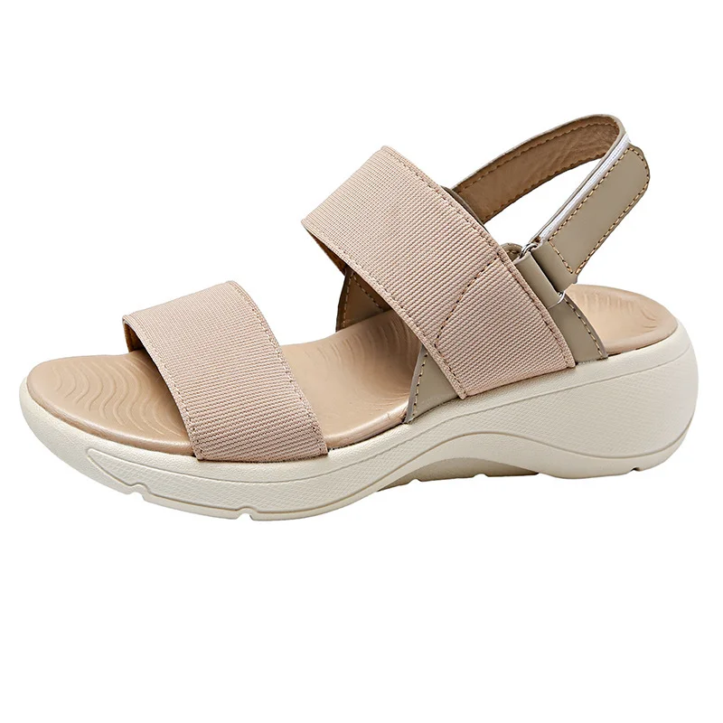 Breakj Breakj Elastic Sports Wind Thick-Soled Beach Sandals Women's New Thick-Soled Sandals Light, Anti-Slip Comfortable Large-Size Sandals