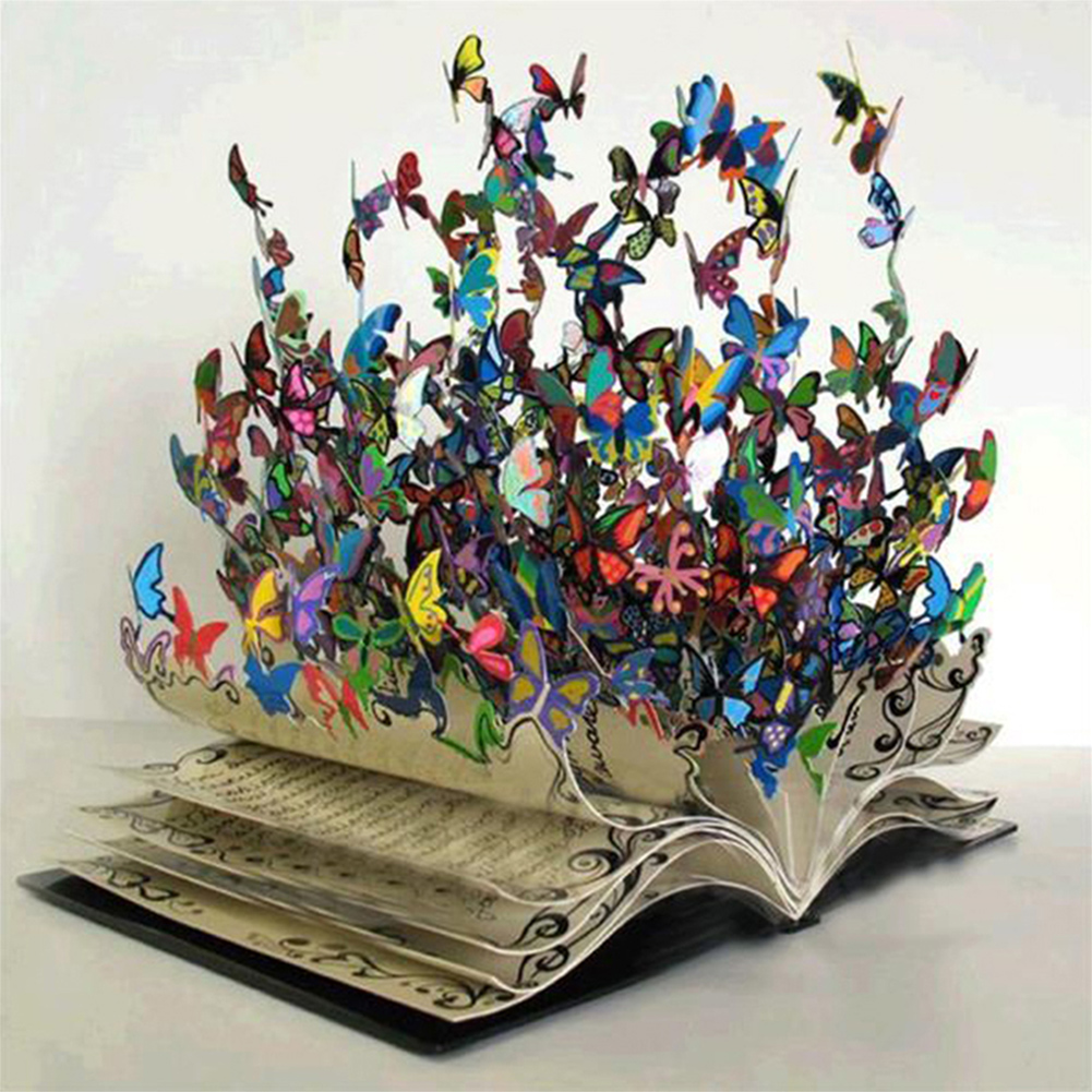 Book Butterfly-Paint by Numbers-16"x16"/40x40cm