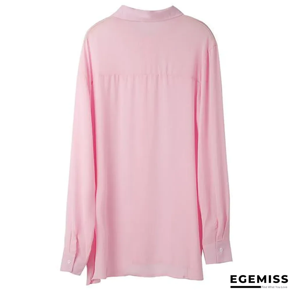 Men Casual V-NeckSolid Color Shirts | EGEMISS