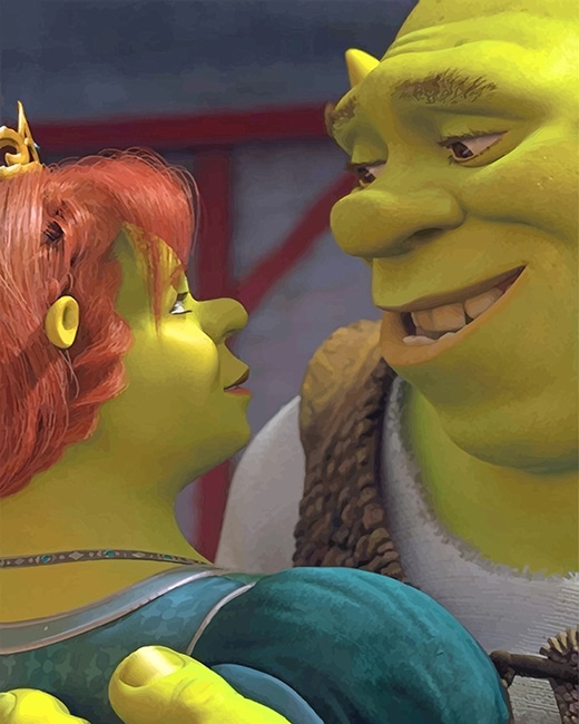 

The Perfect couple Shrek and Fiona – Paint By Numbers - 40*50CM, 501 Original