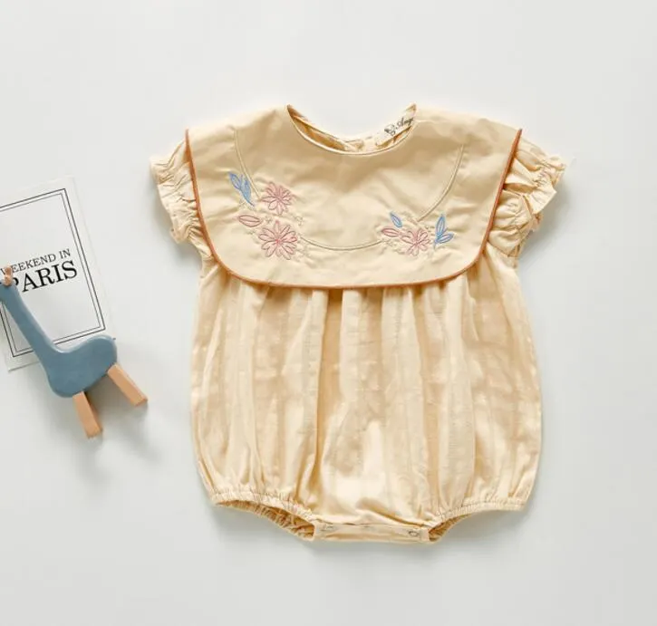 Baby Girls Rompers Newborn Baby Girls Long Sleeve Romper Hat Jumpsuit 2020 Spring Children Kids Outfit Clothes 2pcs Baby Romper