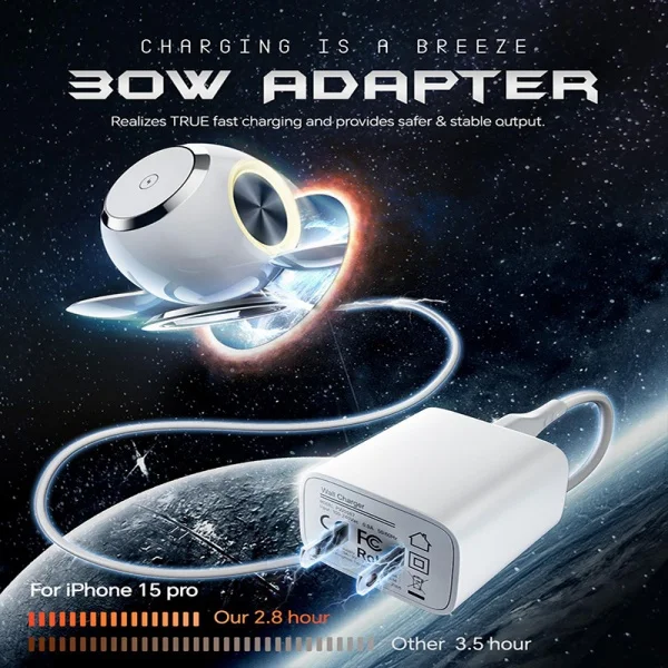 Three-in-one Spherical Ambient Light Vertical Magnetic Wireless Charger