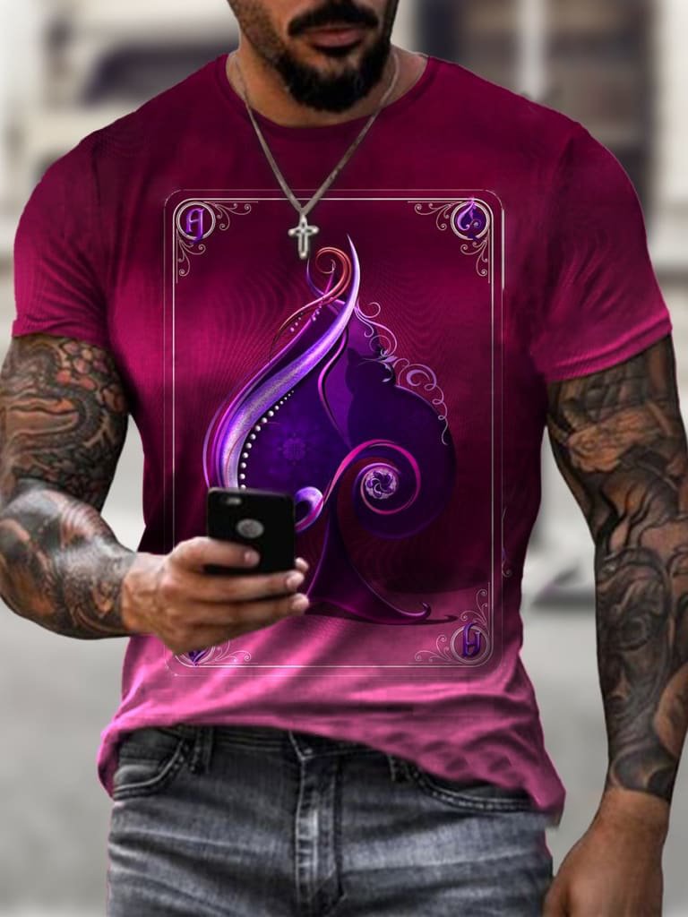 Artistic spades playing card graphic print T-shirt / [viawink] /