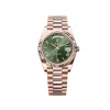 Rolex Day-Date 40 Presidential Olive Green Dial 18kt Rose Gold Men's Watch 228235-0025