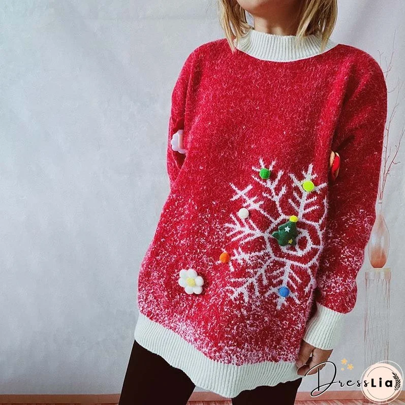 Two Piece Christmas Sweater and Scarf Set