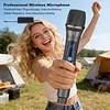 2.4G Wireless Microphone Rechargeable Live Streaming Microphone LED Display Professional Handheld Mic for Singing Karaoke Wedding DJ Party