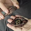 Chinese Alligator - shaped Coiled Incense Burner, Hand - Cast and Aged, Incense Art Ornament with the Meaning of Prosperous Fortune