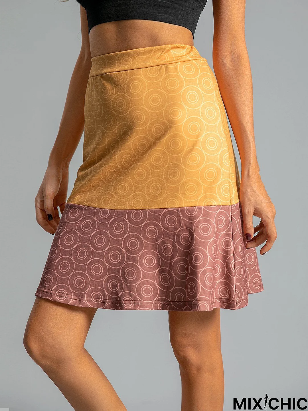 Printed Cotton Simple Skirt