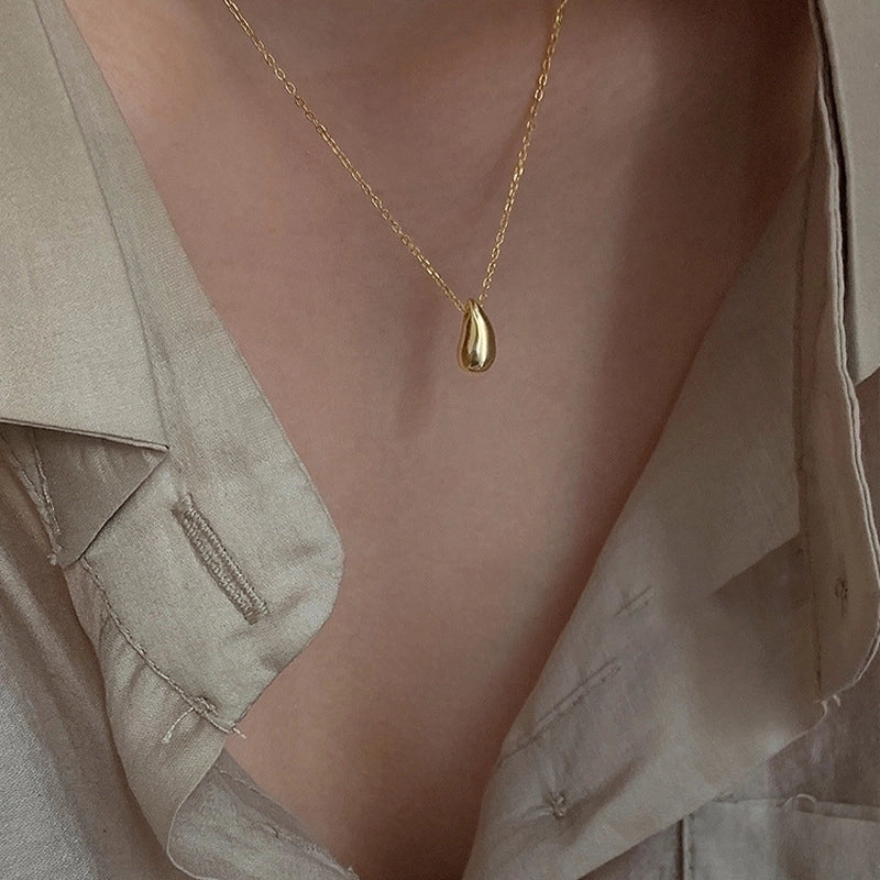 Copper Minimalist Geometric Heart Shape Rectangle Pendant Necklace