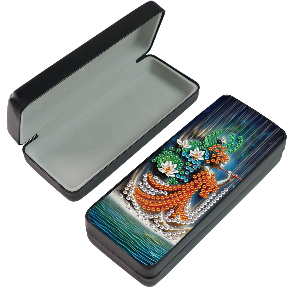 Diamond Painting Eyeglasses Case Girl Diamond Art Sunglasses Case for Beginners