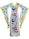 Vintage Colorful Printed Maxi Dress