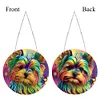 DIY Crystal Diamond Painting Double Sided Effect  Dog Pendant Home Garden Hanging Kit
