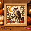 Moon & Owl Glass Mosaic DIY Craft Kit &ndash; Framed Halloween Wall Art