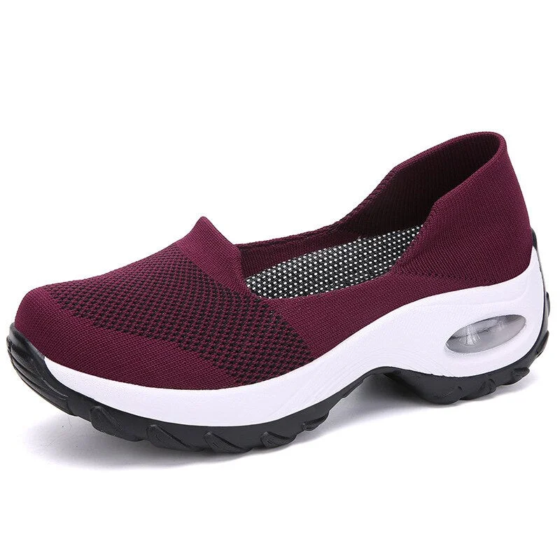 Wedges Shoes for Women Summer Sneakers Ladies Lightweight Sports Shoes Breathable Mesh Casual Flat Shoes Loafers Nursing Shoes
