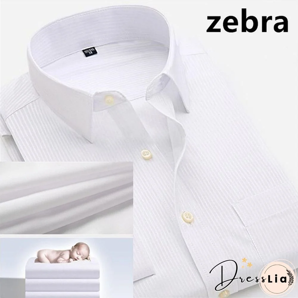 Men Fashion Long Sleeve Shirts Cotton Business Turn-down Collar Shirts Plus Size S-4XL
