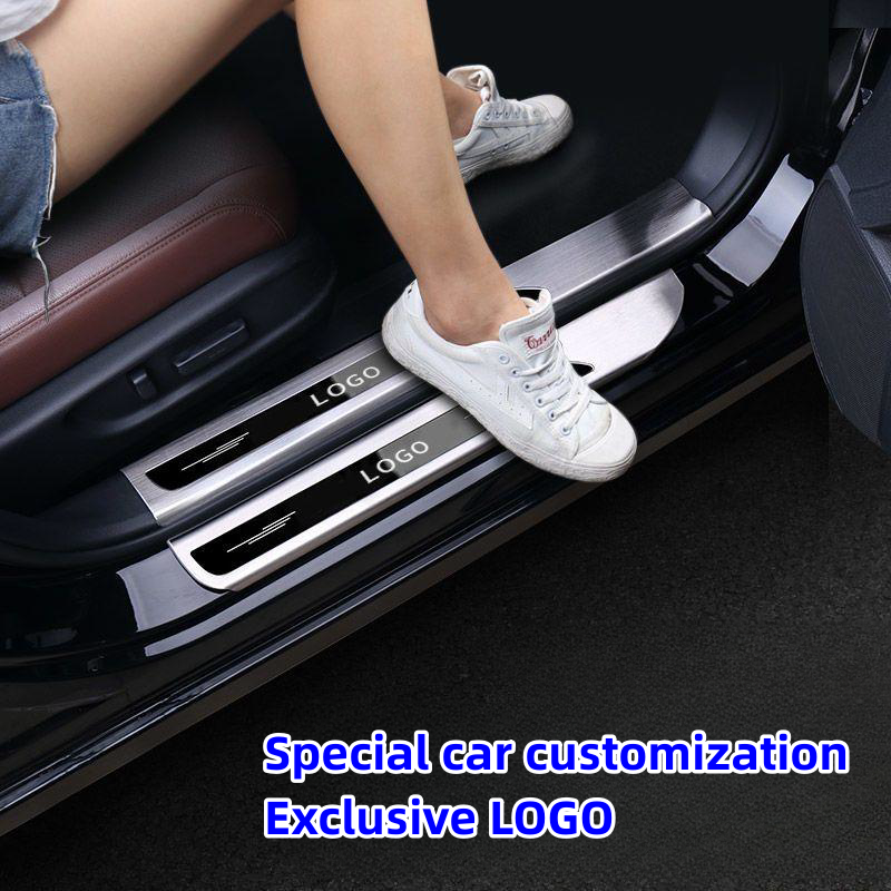 Car customized exclusive stainless steel welcome door sill strip