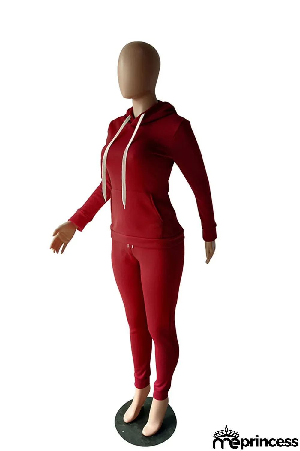 Grey Casual Solid Hooded Collar Plus Size