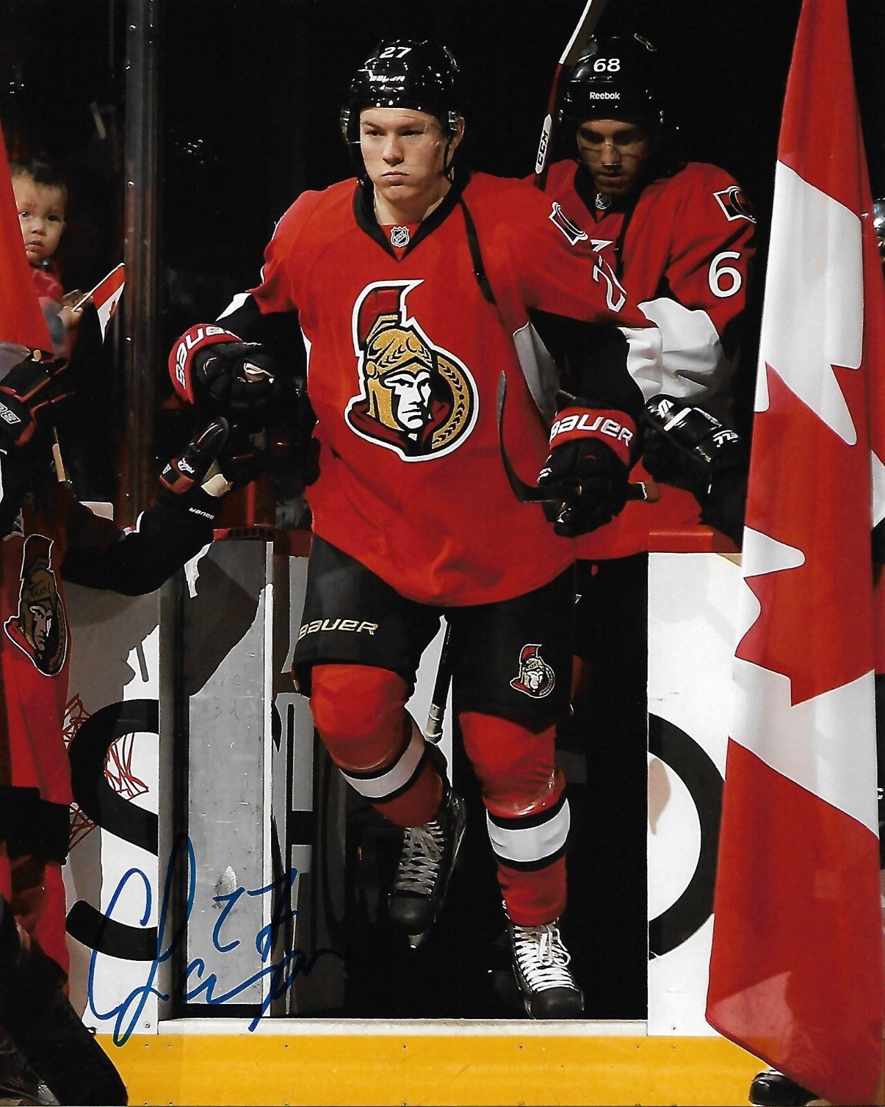 Curtis Lazar Signed 8x10 Photo Poster painting Ottawa Senators Autographed COA E