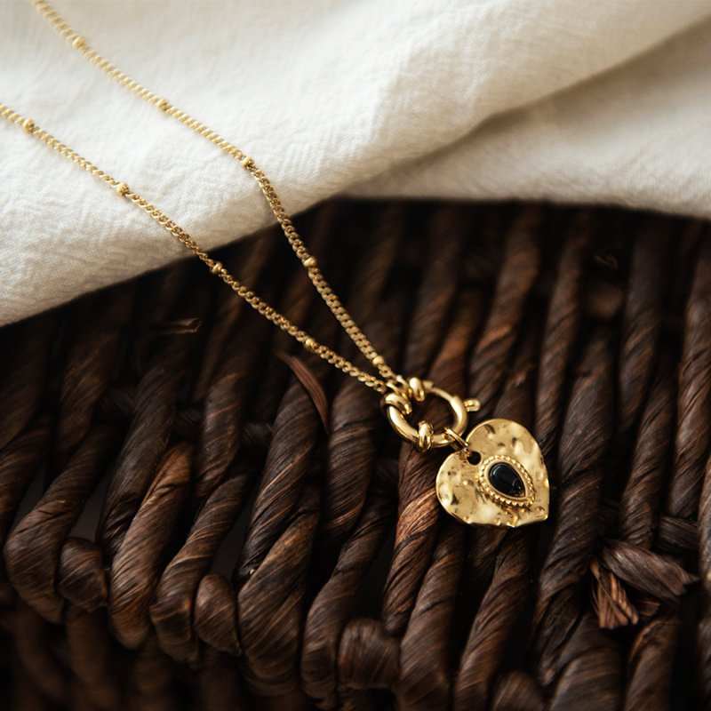Letclo™ Natural Stone Heart Necklace letclo Letclo