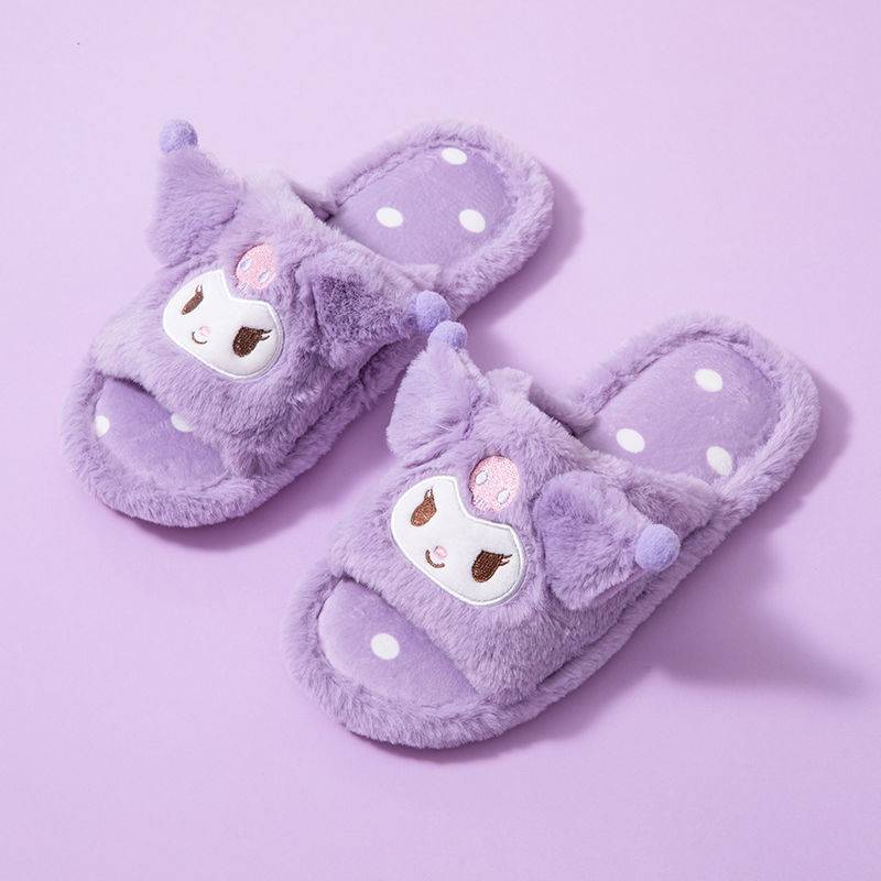 My Melody Kuromi Cinnamoroll Adult PLUSH Slippers Indoor Size US 8 / AU 7 / UK 6 / EU40 Anti-Slippery Back A Cute Shop - Inspired by You For The Cute Soul 