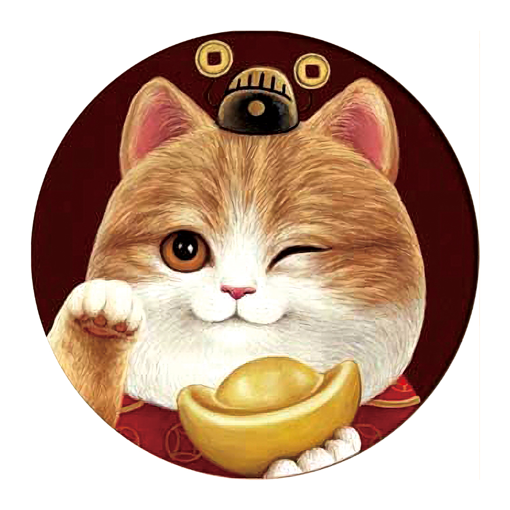 

Fortune Cat - 11CT Stamped Cross Stitch - 50*50CM, 501 Original