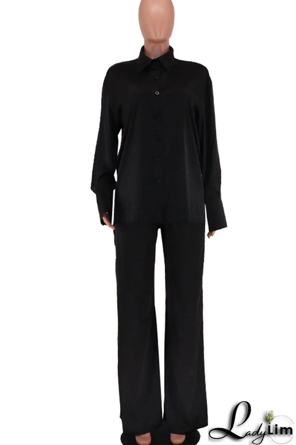 Green Casual Solid Patchwork Buckle Turndown Collar Long Sleeve Two Pieces