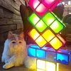 Tetris Lamp DIY Stackable Puzzle LED Night Light Table Lamp Mood Light Retro Night Light Multi-Shape Buildable Bedroom Living Room Decoration Home Lighting