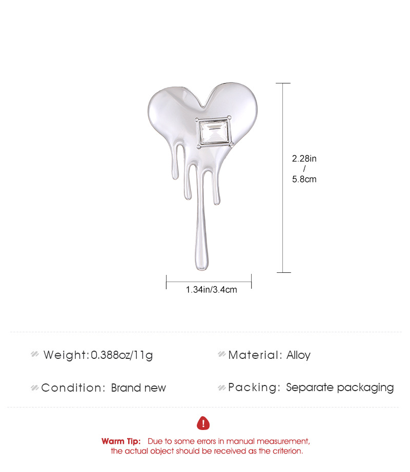 Water Drops Melting Brooch