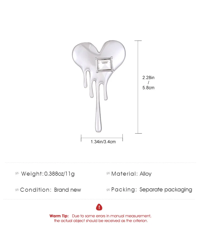 Water Drops Melting Brooch