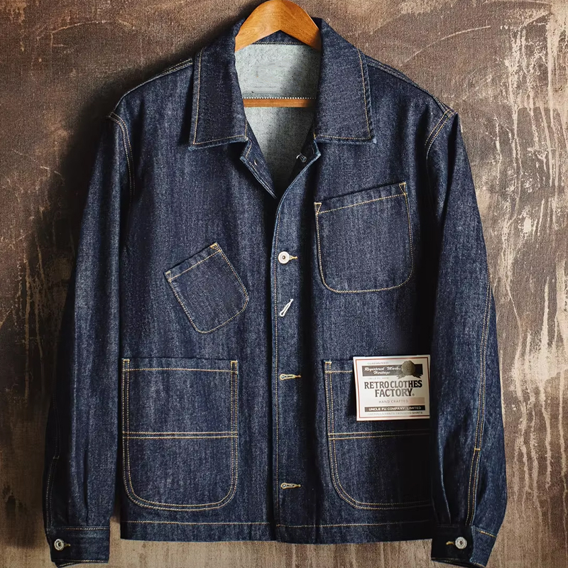 Men's 14oz Cotton Washed Denim Jacket