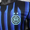 Joyfball 2025/2026 Player Version  Long Sleeve Internazionale Milan Home Football Shirt 1:1 Thai Quality（The player version jersey is a bit tight, please pay attention to the size selection）