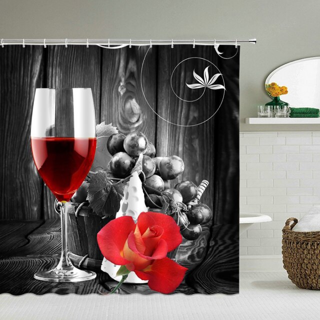 

Shower Curtain – Romantic Red Wine-180*180cm, 501 Original