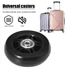 1 Pair Rubber Casters Mute Trolley Case Wheels Deluxe Repair Tool (54*18mm)