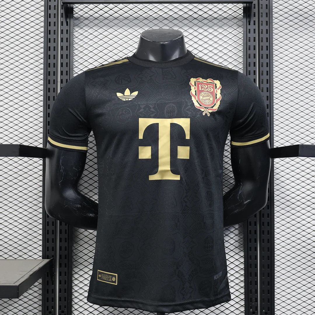 2025/26 Player Version Bayern Munich 125th Anniversary Black Soccer Jersey
