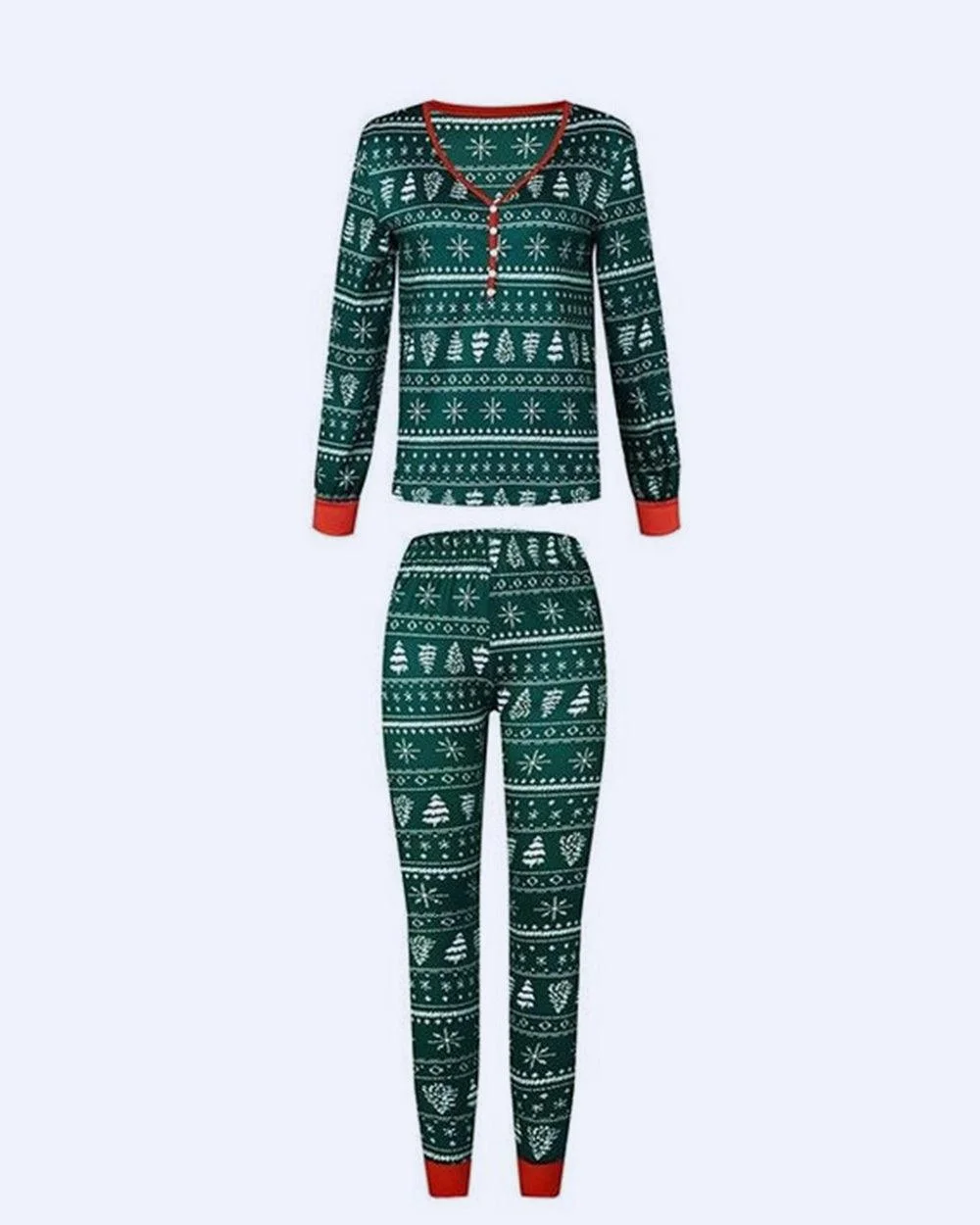Green Christmas Trees Family Pajamas