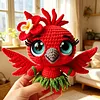 Fiery Red Crochet Kit &ndash; Colorful Bird DIY Stuffed Animal