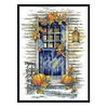 (Counted/Stamped) 14CT Autumn Gate-Cross Stitch 28*36cm/11.02*14.17in(Brand)