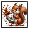 Coffee Squirrel-11CT Stamped Cross Stitch 40*40cm/15.75*15.75in tapestrymarket