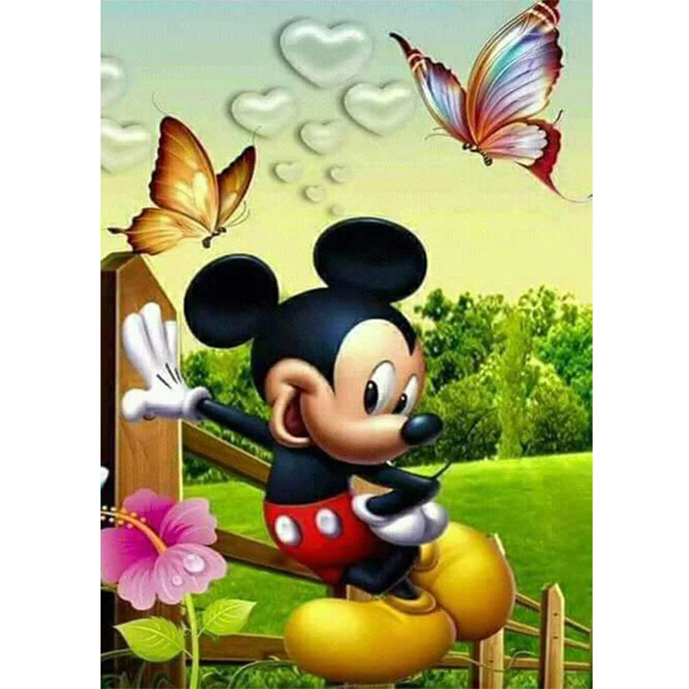 Glass Painting Mickey Mouse 30*40cm(canvas) full round drill diamond  painting