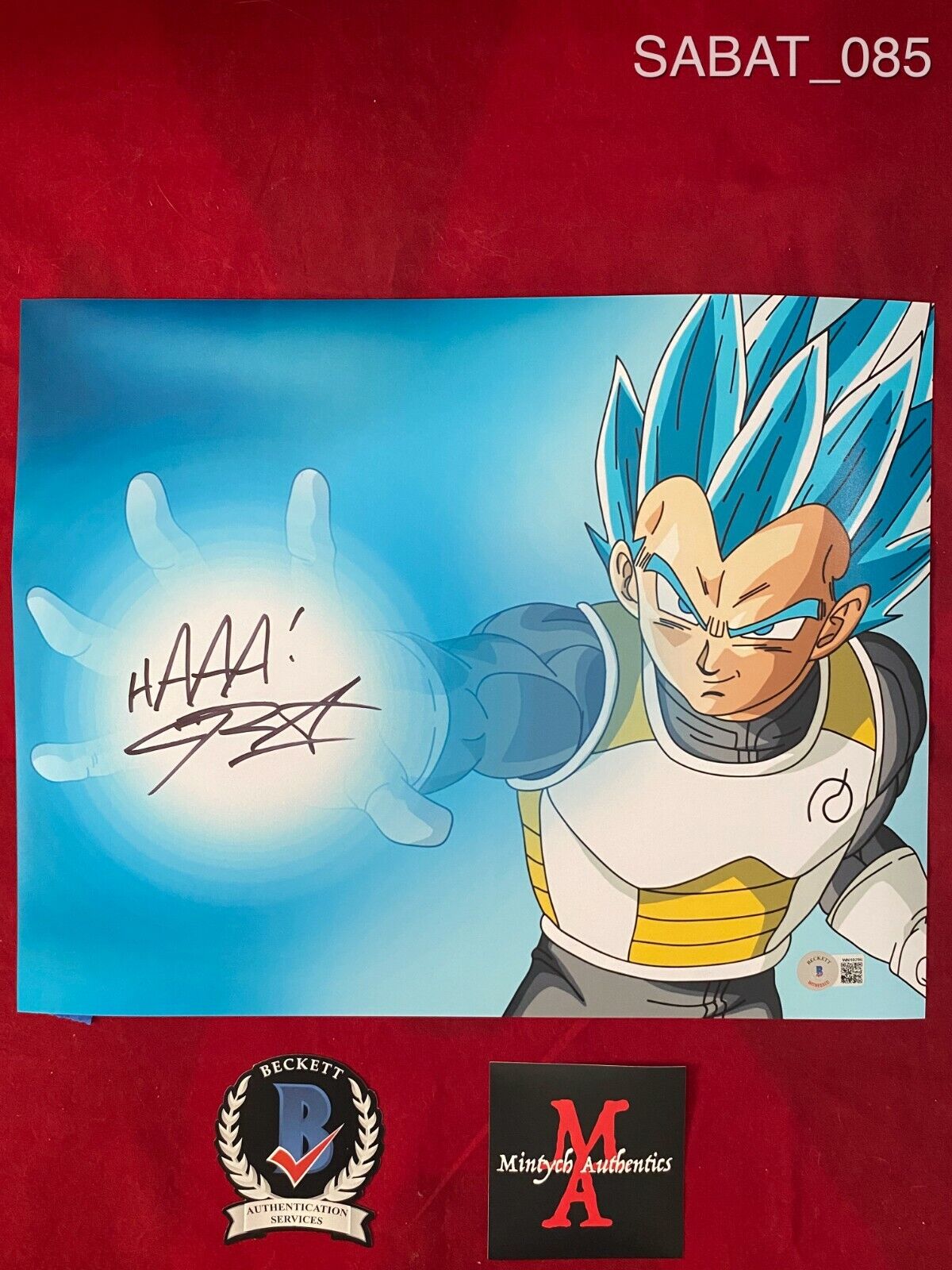 CHRISTOPHER SABAT SIGNED 11x14 Photo Poster painting! DRAGONBALL Z! ANIME! BECKETT COA