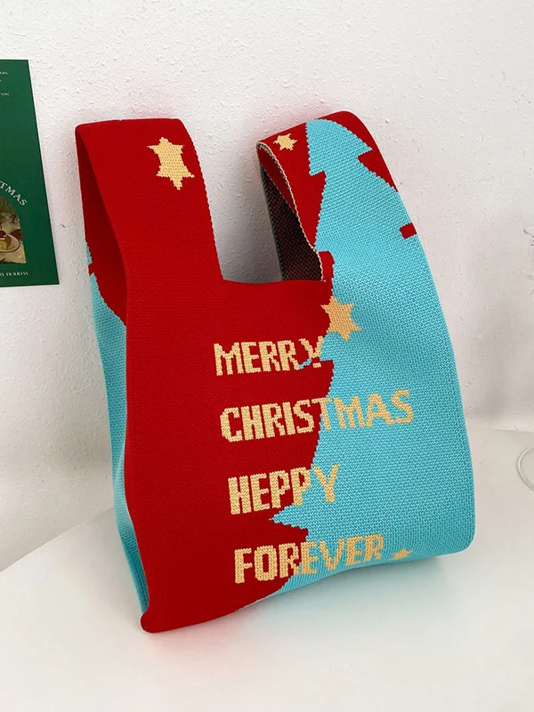 Festival Christmas Contrast Color Bags Accessories