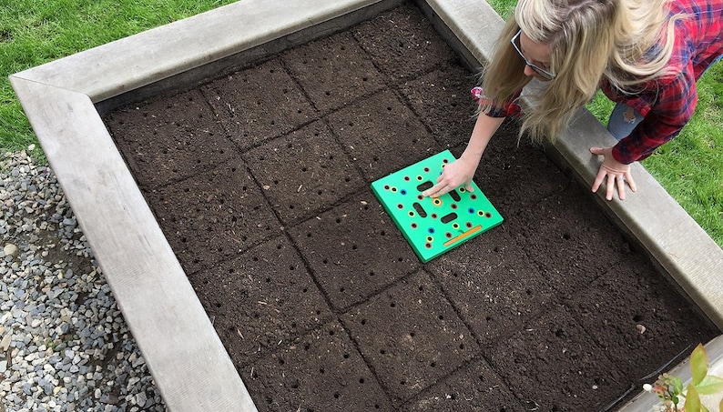 Seeding SquareSquare Foot Gardening TemplateSeed Spacing image 10