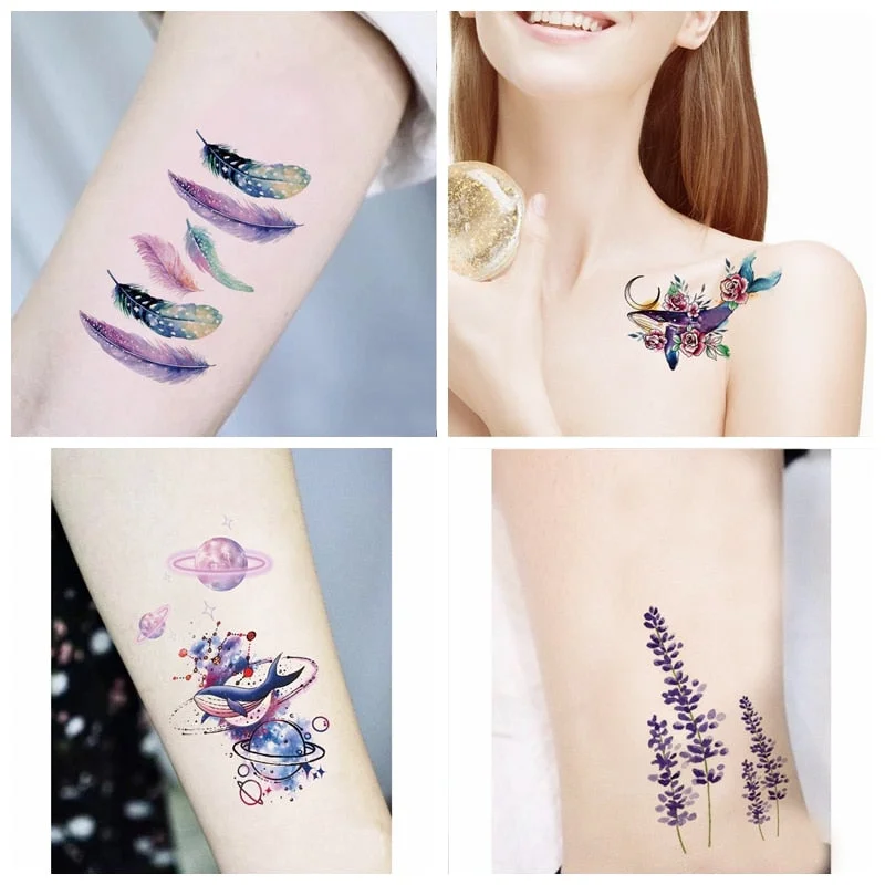 100 Piece Small Totem Animal Waterproof Temporary Tattoo Sticker Men Women Wholesale Flower Body Art Fake Sexy Arm Tattoo Set