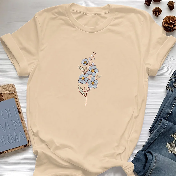 Olivenorma Birth Month Flowers T-Shirt