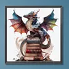 Flying Dragon In Book-Paint by Numbers Acrylic Paintingg 40*40CM(Watercolor)