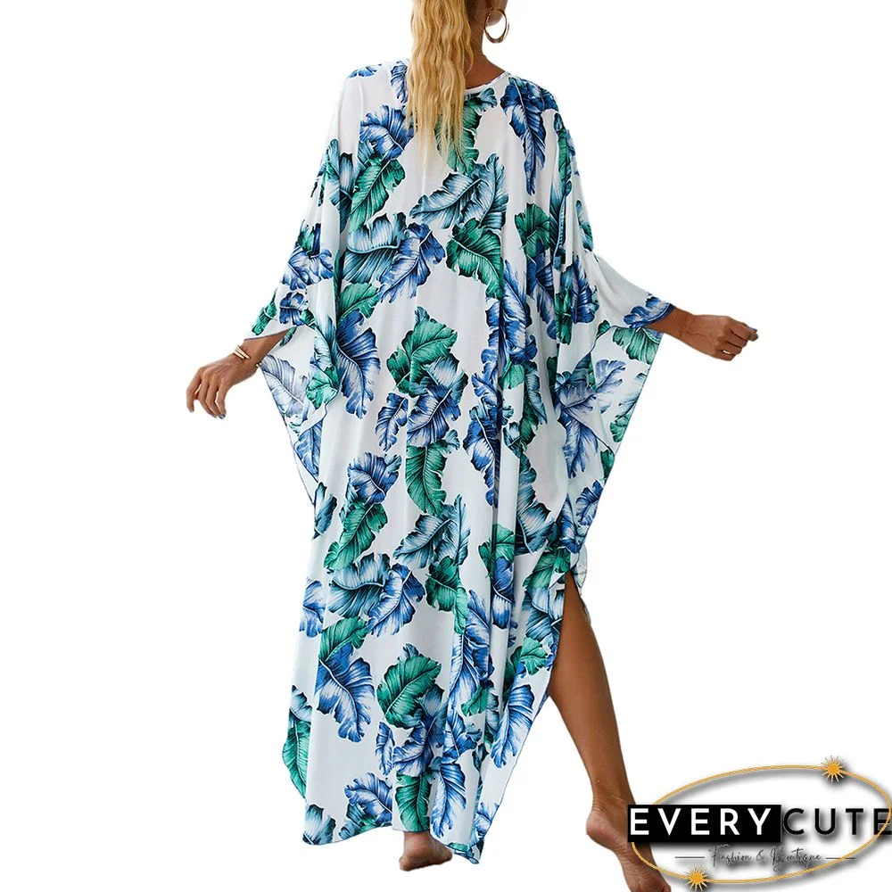 Lake Blue Print Long Kinimo Beachwear