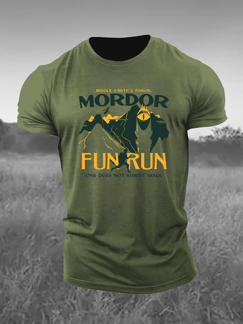 Mordor Fun Run Printed Men's T-Shirt
