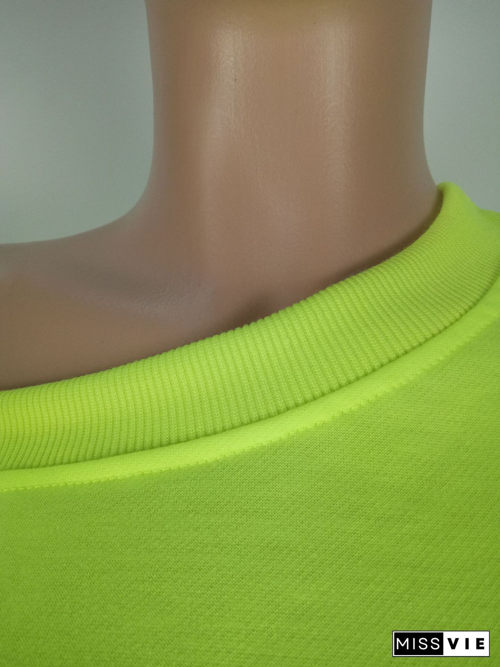 Solid Long Sleeve Lace Up Top+Wide Leg Pants Set