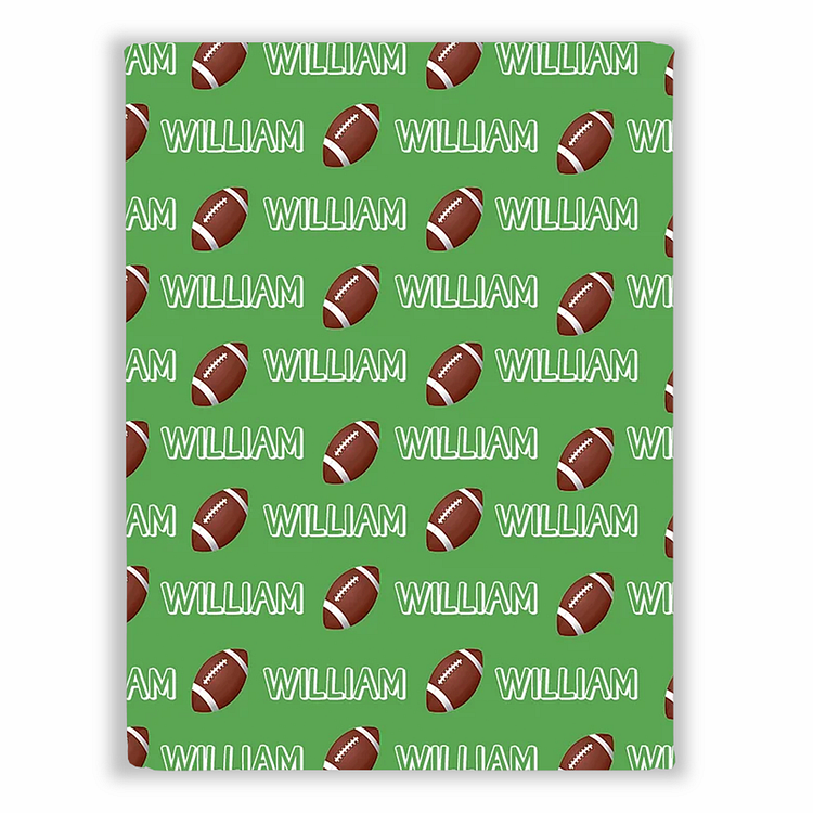 BlanketCute-Personalized Lovely Kid Football Blanket with Your Kid's Name | 03