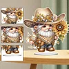Diamond Painting Single-Side Cowboy Gnome Desktop Diamond Art Kit for Home Decor